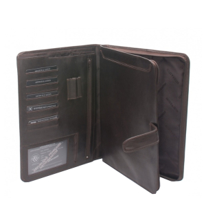 Conférencier Arthur & Aston en cuir de vachette plongé 1589-442 C couleur Châtaigne vue intérieur