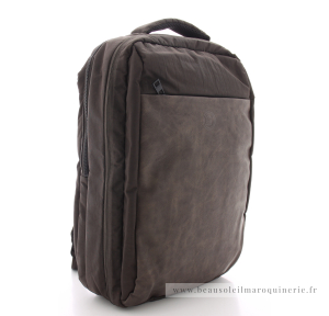 Sac à dos Serge Blanco Zippé PAS11020 183 couleur marron, vue de dos