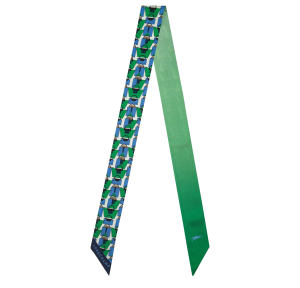 Bandeau de soie Longchamp Origami Le Pliage 51010SOI531 Gazon