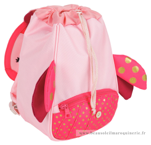 Sac à dos Enfant L'école des Tann's La Coccinelle 645162 couleur Rose vue de profil