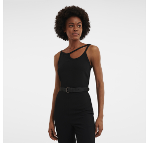 Ceinture femme Longchamp Le Pliage Xtra 40075987001 couleur noir, porté mannequin