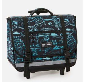 Cartable à roulettes Rip Curl BTS 17 L 138MBA 46 couleur aqua vue de profil