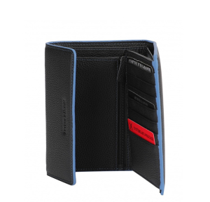 Portefeuille porte cartes Arthur Aston Joy en cuir 2319-808-A couleur Noir, ouvert