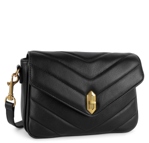 Sac trotteur Lancaster Rabat Soft Matelassé 530-39 NOIR couleur noir vue de côté