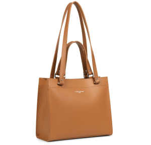 Sac Cabas Lancaster porté Main & Bandoulière Sierra 438-002 CAMEL couleur camel, vue de côté