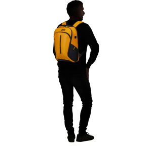 Sac à dos Samsonite porte ordinateur Ecodiver 15,6" 140874 1924 couleur jaune porté mannequin