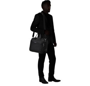 Serviette porte ordinateur Samsonite  Pro-Dlx 6 15,6'' 147141 1041 couleur noir porté mannequin