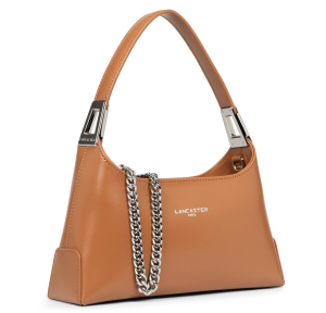 Sac baguette zippé Lancaster Suave Ace 433-30 CAMEL couleur Camel, vue de profil