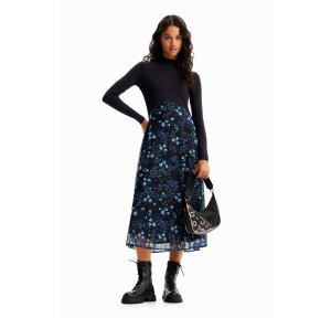 Petit sac à main patchwork Altura Desigual 23WAXP77 2000 Noir, porté mannequin