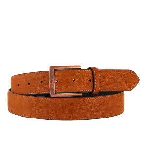 Ceinture Serge Blanco réversible en cuir avec 2 boucles 	MT12225A 890 couleur noir/cognac
