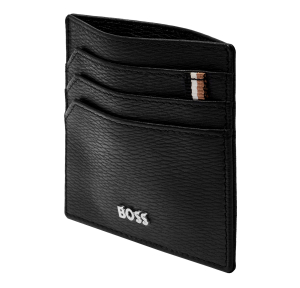 Porte-cartes Hugo Boss référence HLC421 couleur noir vue de profil