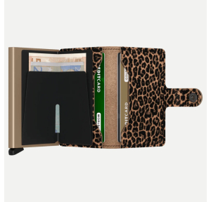 Porte-cartes secrid pour femme couleur lépoard vue déplié