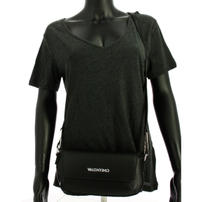 Sac bandoulière femme Valentino Conscious VBS79D01 001 Noir, porté travers