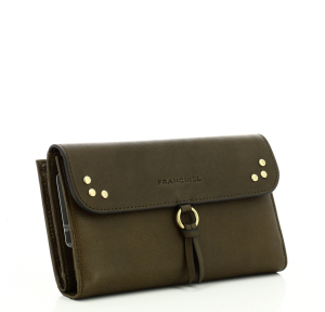 Compagnon Francinel Enola en cuir 22708 KAK couleur Kaki, vue de profil