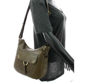 Sac porté travers Francinel zippé 22701KAKI,couleur kaki, porté