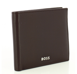 Portefeuille Hugo Boss référence HLW403 couleur marron vue de profil