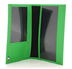 Porte chéquier Frandi double compartiment 419.03HIERBA couleur hierba, ouvert