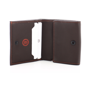Porte monnaie Serge Blanco en cuir 3 volets WYO21064 183 couleur marron, vue intérieur