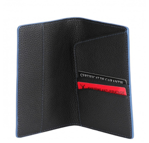 Porte-passeport Arthur & Aston Joy en cuir 2319-901 A Noir, ouvert