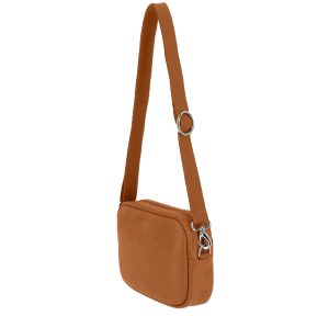 Sac porté bandoulière Les Ateliers Fourès Aura en cuir B122 LIO couleur Lionne, vue de profil