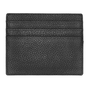 Porte-cartes Hugo Boss Classic Grained en cuir grainé couleur noir vue de dos