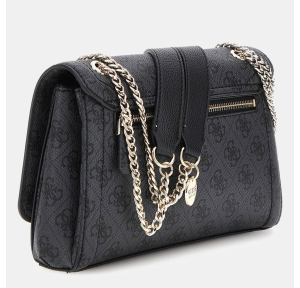 Sac bandoulière Guess Noelle logo 4g HWBG7879210 CLO couleur noir multi vue de côté