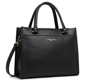 Sac à main zippé M Foulonné Double Lancaster 470-63-NR/NU vue de profil