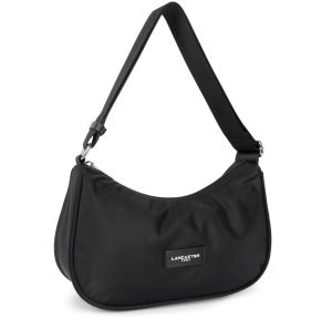Sac besace zippé Lancaster Basic Vita 510-80 Noir, vue de profil
