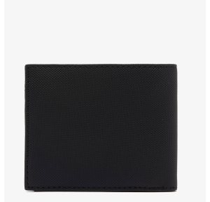 Portefeuille pliable Lacoste moyen Men's Classic piquée NH4421HC000 couleur noir, vue de côté