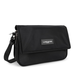 Sac gibecière à rabat aimanté M Lancaster Basic Vita 510-78 Noir, vue de profil