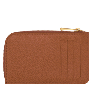 Porte-cartes Longchamp Le Foulonné 30036021 121 Caramel, vue de dos