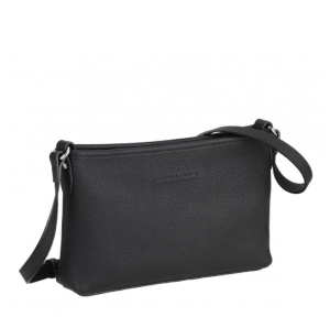 Sac bandoulière zippé Arthur & Aston Rosalia A163-06 A Noir, vue de profil