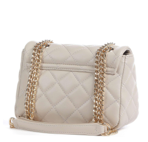 Petit sac bandoulière à rabat matelassé Ocarina VBS3KK05R 991 couleur Beige, vue de côté