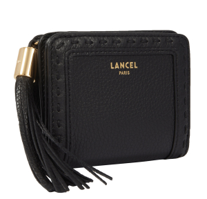 Portefeuille Lancel compact M zippé A12800 10 couleur noir, vue de côté