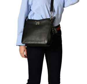 Sac seau Mac Douglas Kentucky Magda XS cuir grainé KENTUCK-MAGD_XS_BP01 Noir porté