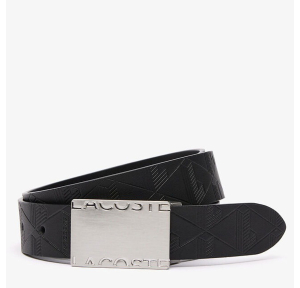 Coffret ceinture Lacoste réversible + 2 boucles RC408110 couleur noir, vue réversible