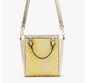 Petit sac Lollipops Nairobi effet paille S258267 J0DX Jaune, vue de dos