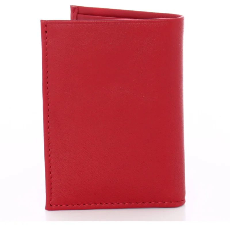 Porte-cartes Frandi en cuir 8 cartes 300.03 ROUGE couleur Rouge, vue de dos Porte-cartes Frandi en cuir 8 cartes 300.03 ROUGE couleur Rouge, vue de dos