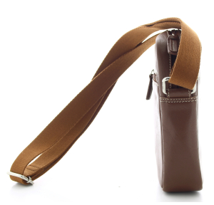 Pochette porté travers zippé Serge Blanco Marfa Homme MAR13010 149 Cognac, vue de côté