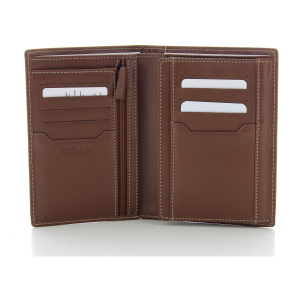 Portefeuille homme Serge Blanco Marfa en cuir de vachette MAR21021 149 Cognac, ouvert