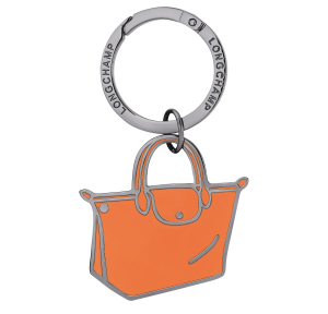 Porte-clés émaillé Longchamp Le Pliage Métal 36070MET 017 Orange