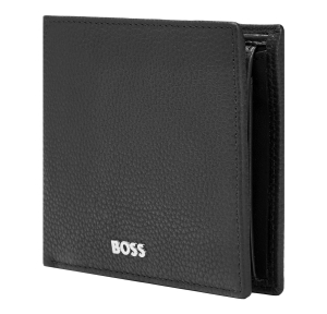 Portefeuille porte-monnaie Classic Grained HLM416A Noir côté