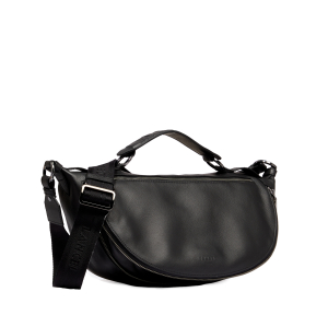 Sac porté croisé M Lancel Origami en cuir de vachette grainé A13301 10 Noir, vue de dos