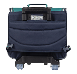 Cartable trolley Tann's 41cm Alexandre ballons de sport 43257 couleur vert, vue de dos sans bretelles