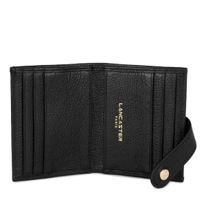 Porte-cartes Lancaster Dune avec pression 129-31 Noir ouvert