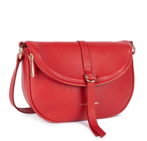 Sac besace Lancaster Dune Gaia rabat aimanté 529-102 rouge côté
