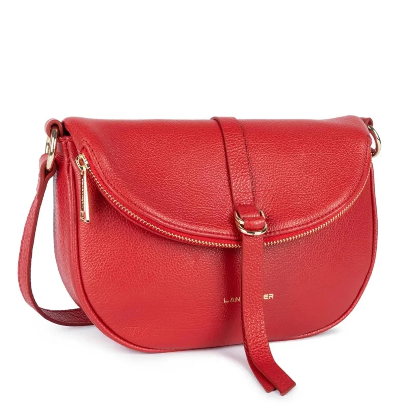 Sac besace Lancaster Dune Gaia rabat aimanté 529-102 rouge côté Sac besace Lancaster Dune Gaia rabat aimanté 529-102 rouge côté