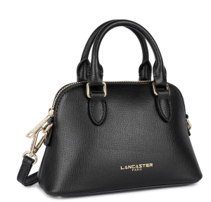 Petit sac demi-lune Lancaster Sierra Jia S en cuir 538-001 Noir côté