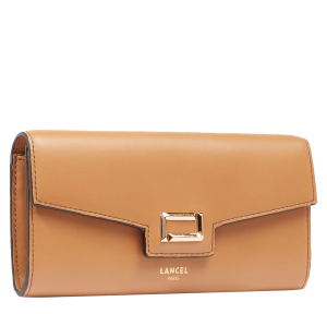 Portefeuille long à rabat Angèle de Lancel A13162 20
couleur Camel, vue de côté