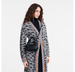 Sac porté main Longchamp XS Le Roseau 10278HFP 001 couleur noir, porté mannequin